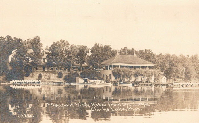 Pleasant View Hotel and Dance Pavillion - Old Post Card View